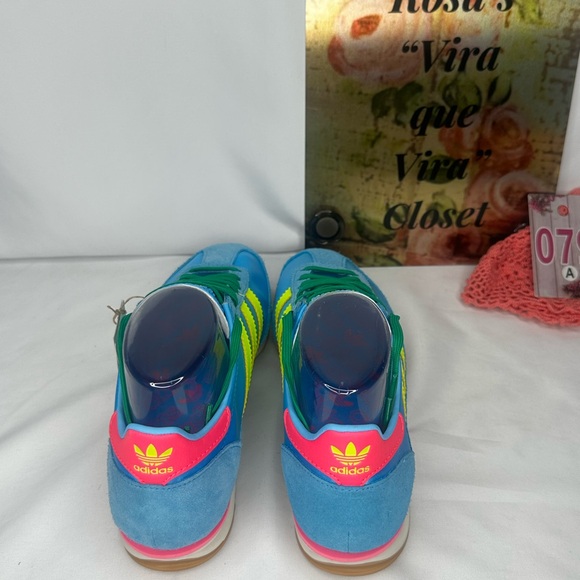 NWT Adidas SL 72 OG Sky Rush/Solar Yellow/Lucid Pink Sneakers Size 8 - Picture 3 of 15